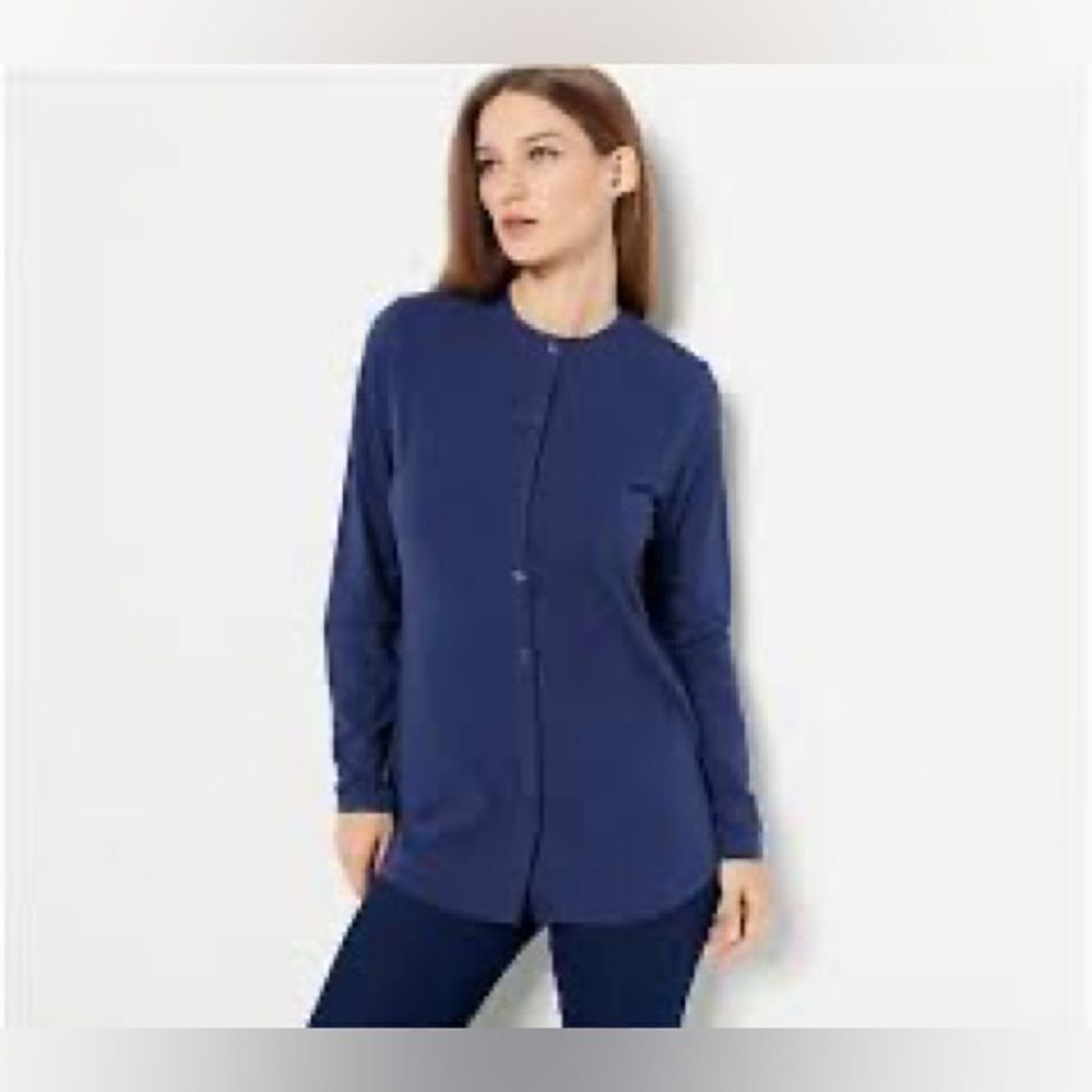 Denim & Co. Essentials Jersey Button-Front Cardigan